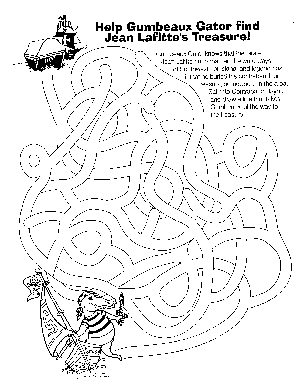 Gumbeaux Gator Pirate Maze