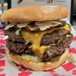 large double cheeseburger